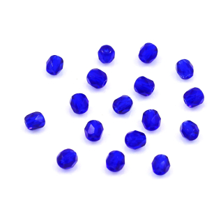 Broušené ohňovky 4mm tmavě modré – 50 ks