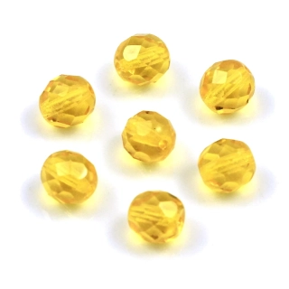 Ohňovky korálky broušené 8mm žlutooranžové – 15 ks