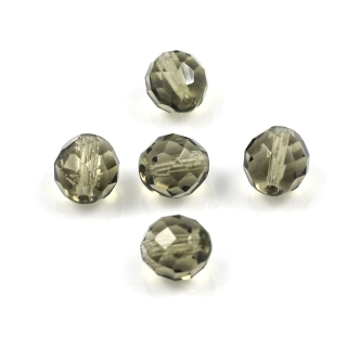 Ohňovky korálky broušené 10mm kouřové – 10 ks