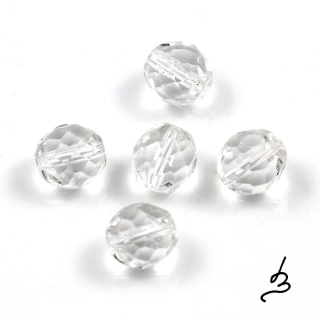 Ohňovky korálky broušené 10mm čiré – 10 ks