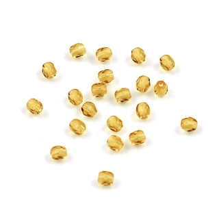 Medové korálky 3mm broušené – 60 ks