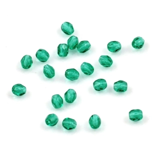 Zelené korálky 3mm broušené – 60 ks