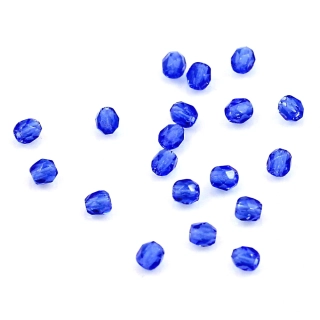 Modré korálky 3mm broušené – 60 ks