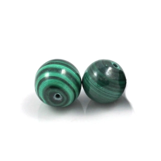 Malachit korálky 11–12mm – 1 ks