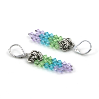 Dlouhé náušnice Swarovski pro elfku