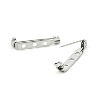 Brožový můstek s pojistkou nerez – 1 ks