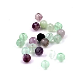 Korálky z minerálu fluoritu 4mm – 20 ks