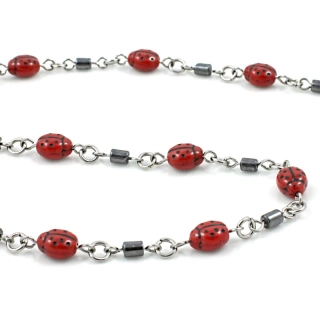 Náhrdelník na krk s beruškami