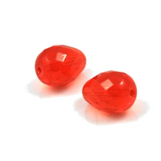 Korálky skleněné oranžové kapky 13x10mm – 10 ks