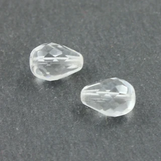 Korálky skleněné čiré kapky 13x10mm – 10 ks
